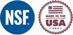 NSF and Made in the USA badges